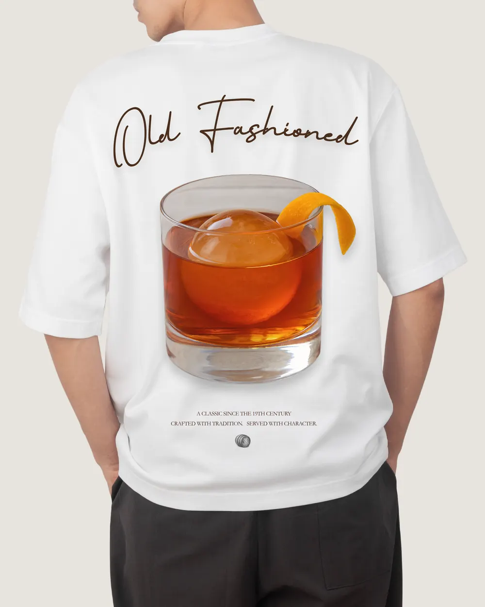 Playera Old Fashioned, vista de espalda